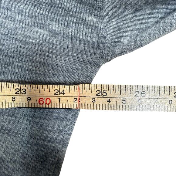 COS Lightweight Wool Cardigan | Gray Black Colorblock Layering Knit Sweater | M - Picture 9 of 12